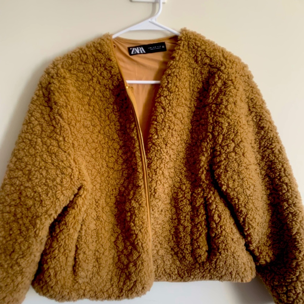 Dark caramel lamb feel jacket Ptp 22 1/2